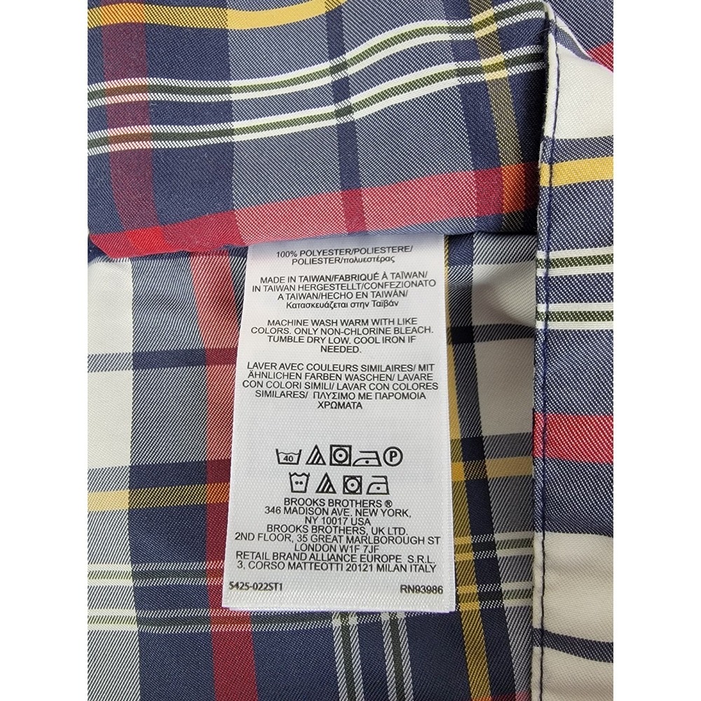 Brooks Brothers Men's Board Shorts 34 Multicolor‎ Plaid Swim Trunks Beachwear - Picture 5 of 9